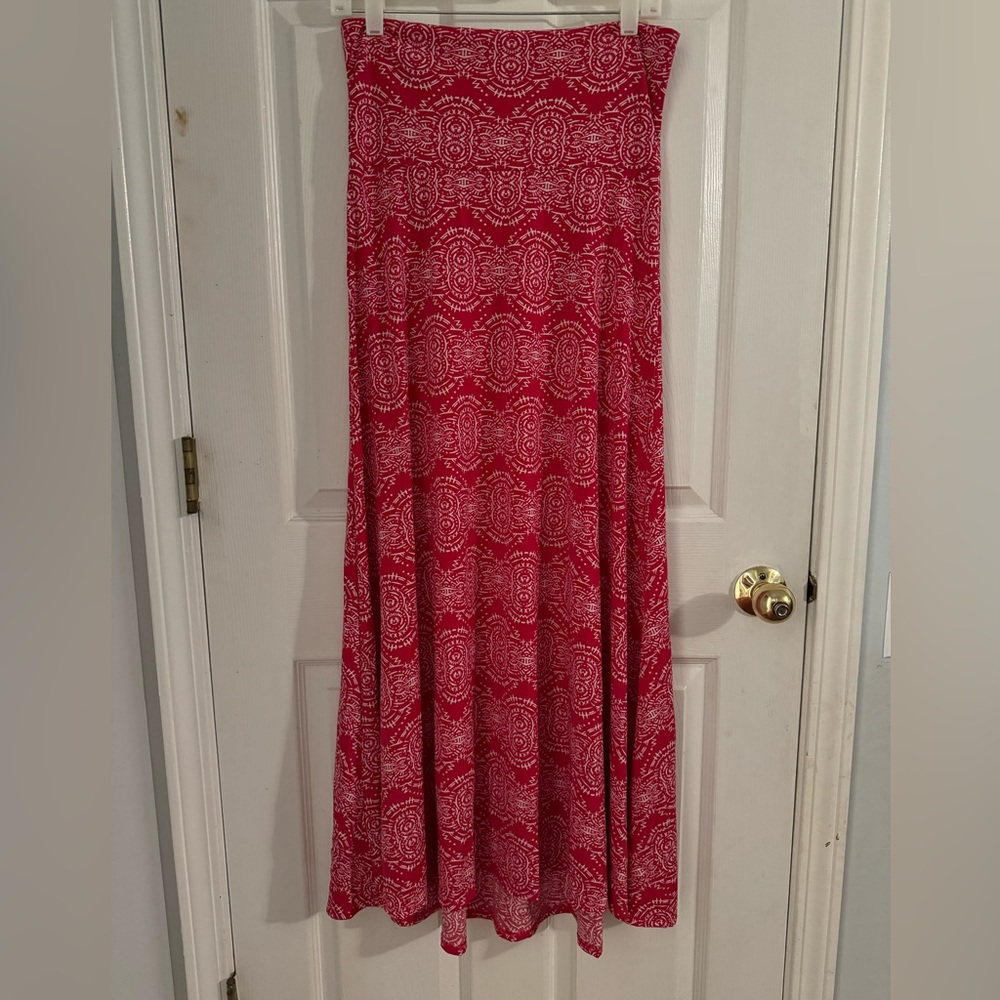 4/$25 LuLaRoe Red Maxi Skirt Sz S